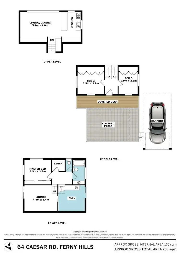 Floorplan of Homely house listing, 64 Caesar Road, Ferny Hills QLD 4055