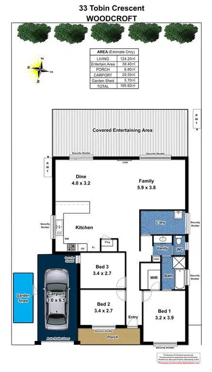 Floorplan of Homely house listing, 33 Tobin Crescent, Woodcroft SA 5162