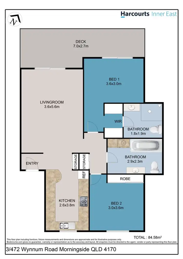 Floorplan of Homely unit listing, 3/472 Wynnum Rd, Morningside QLD 4170