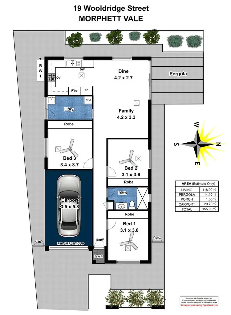Floorplan of Homely house listing, 19 Wooldridge Street, Morphett Vale SA 5162