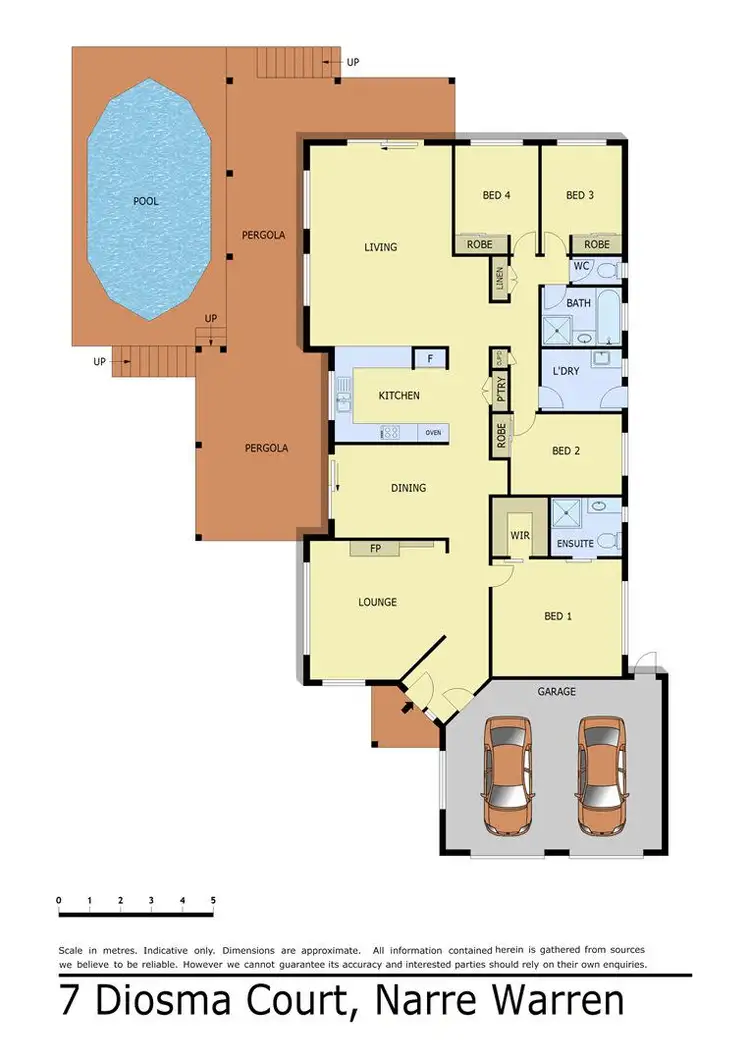 Floorplan of Homely house listing, 7 Diosma Court, Narre Warren VIC 3805