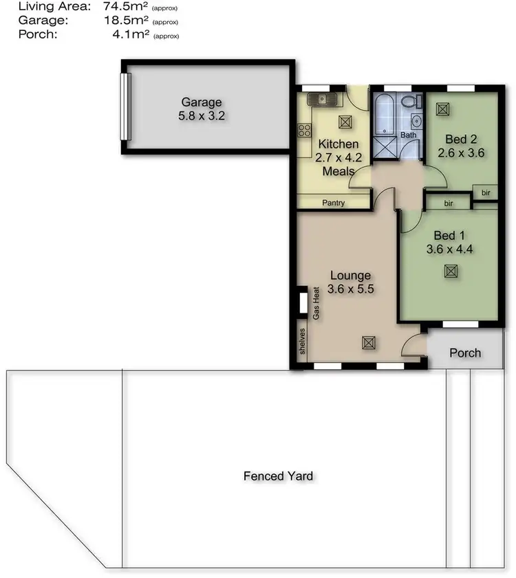 Floorplan of Homely unit listing, 1/12 Dryden Avenue, Hazelwood Park SA 5066