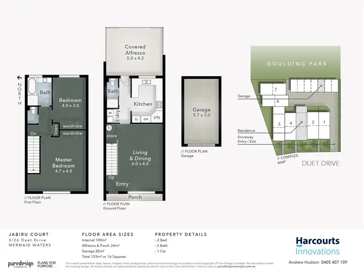 Floorplan of Homely townhouse listing, 3/26 Duet Drive, Mermaid Waters QLD 4218