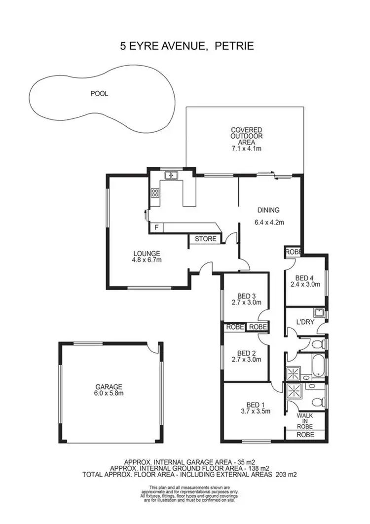 Floorplan of Homely house listing, 5 Eyre Avenue, Petrie QLD 4502