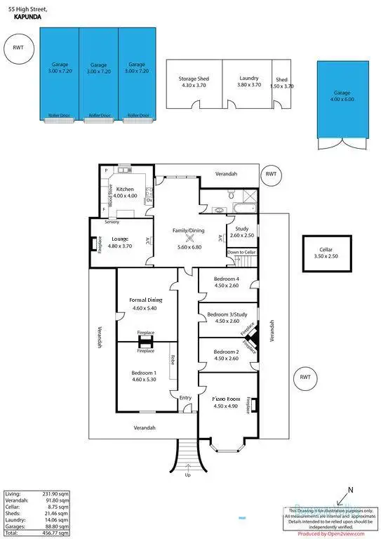 Floorplan of Homely house listing, 55 High Street, Kapunda SA 5373