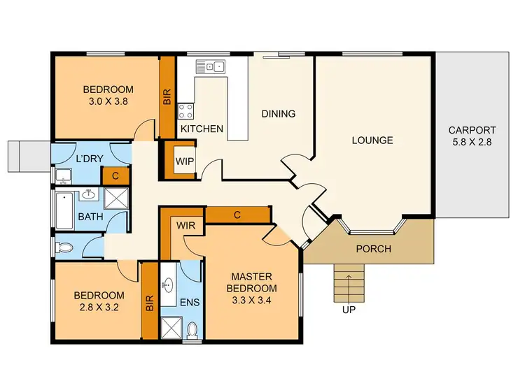 Floorplan of Homely house listing, 6A Narcissus Avenue, Boronia VIC 3155