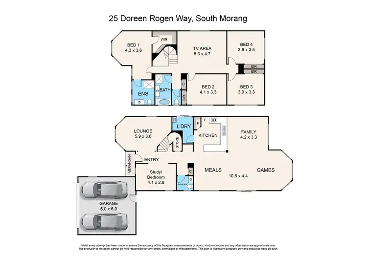 Floorplan of Homely house listing, 25 Doreen Rogen Way, South Morang VIC 3752