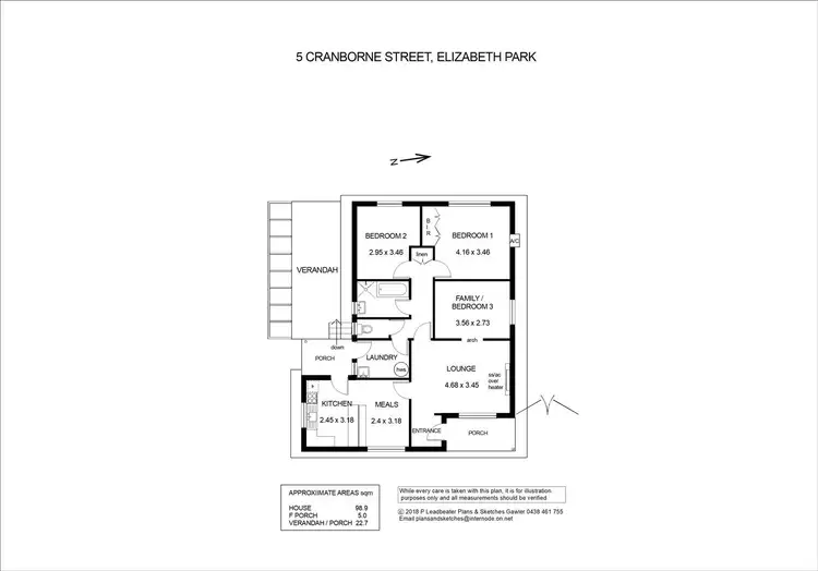 Floorplan of Homely house listing, 5 Cranborne Street, Elizabeth Park SA 5113