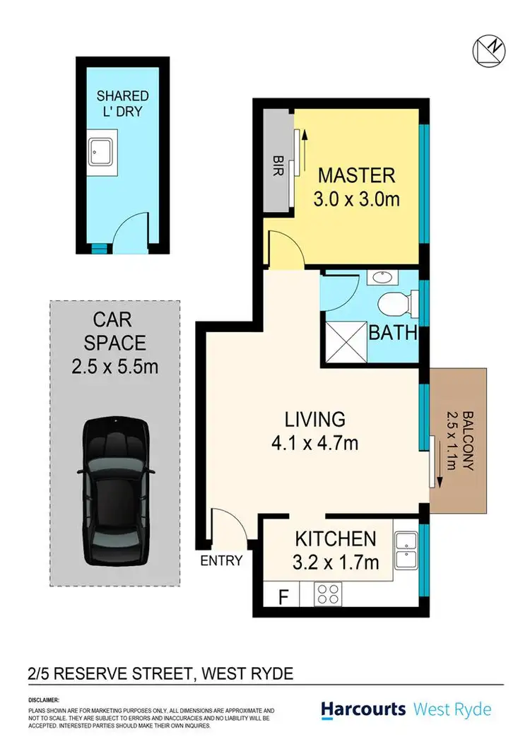 Floorplan of Homely apartment listing, 2/5 Reserve Street, West Ryde NSW 2114
