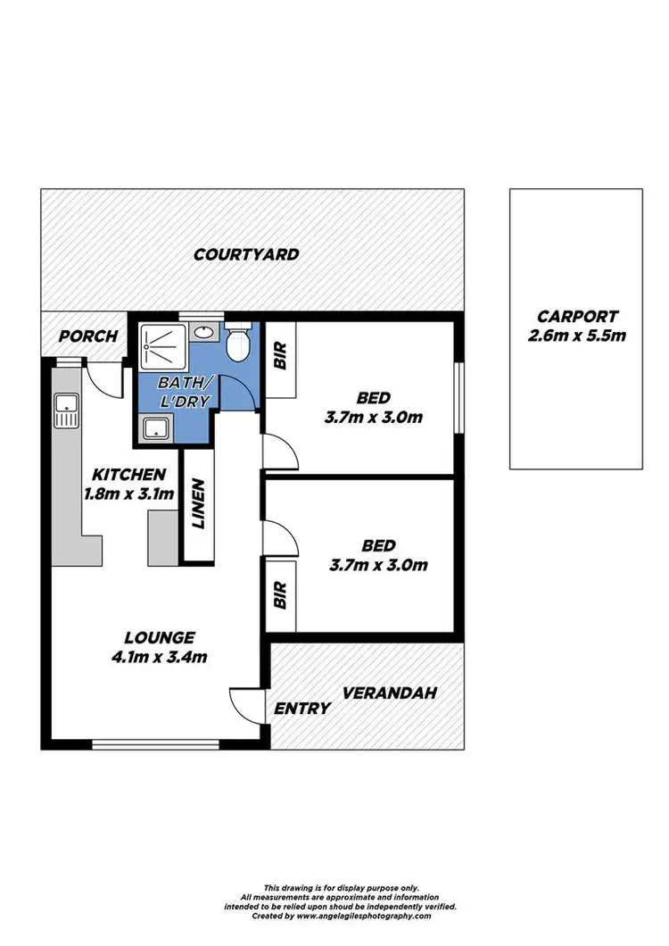 Floorplan of Homely unit listing, 1/32 Hill Street, Victor Harbor SA 5211