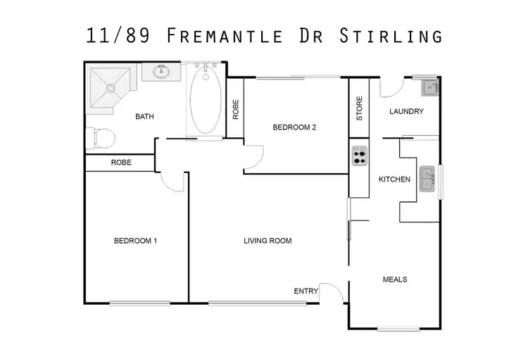 Floorplan of Homely retirement listing, 89 Fremantle Drive, Stirling ACT 2611