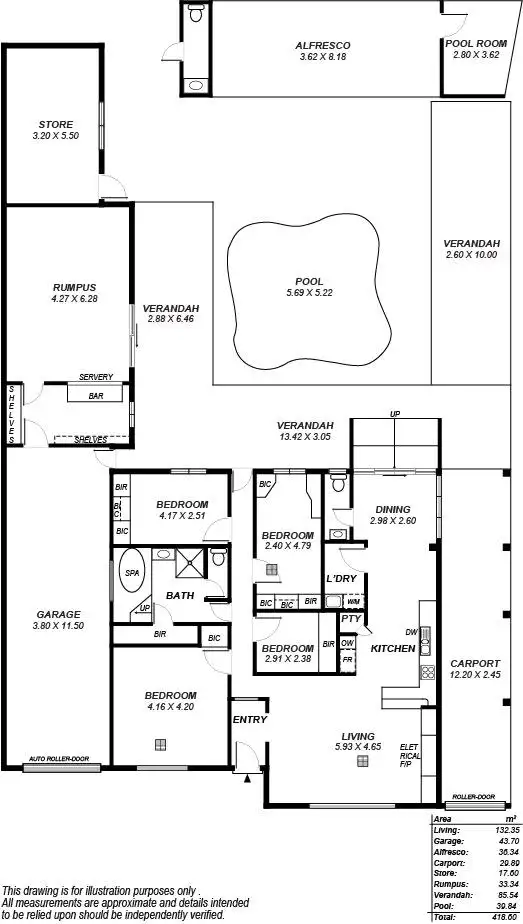 Floorplan of Homely house listing, 13 Howden Road, Fulham SA 5024