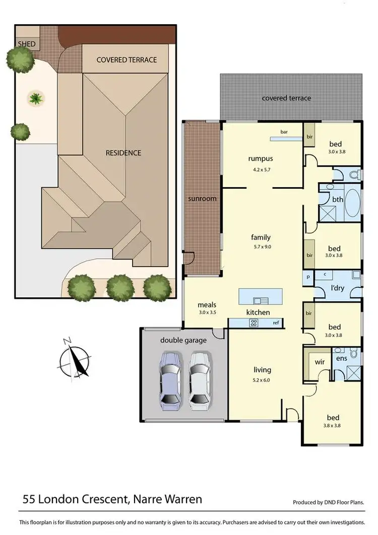 Floorplan of Homely house listing, 55 London Crescent, Narre Warren VIC 3805