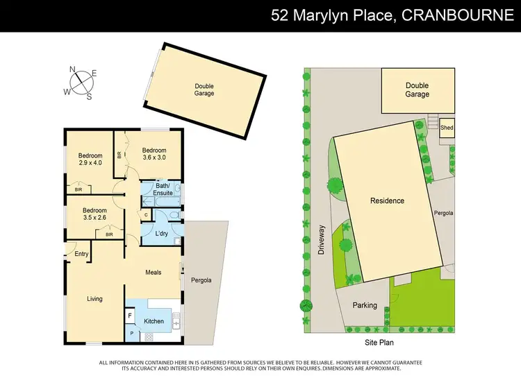 Floorplan of Homely house listing, 52 Marylyn Place, Cranbourne VIC 3977