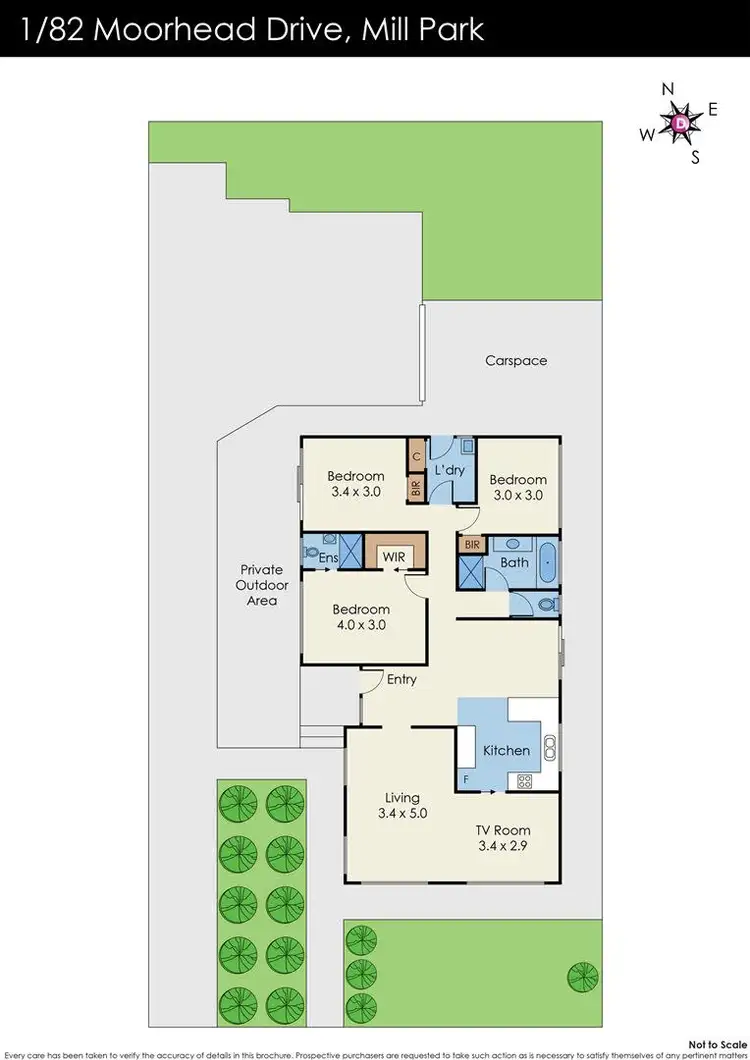 Floorplan of Homely house listing, 1/82 Moorhead Drive, Mill Park VIC 3082