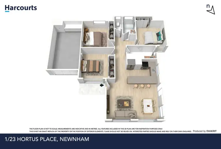 Floorplan of Homely unit listing, 1/23 Hortus Place, Newnham TAS 7248