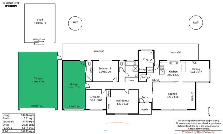 Floorplan of Homely house listing, 13 Light Street, Riverton SA 5412
