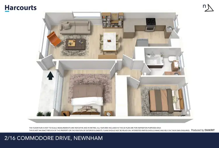 Floorplan of Homely unit listing, 2/16 Commodore Drive, Newnham TAS 7248