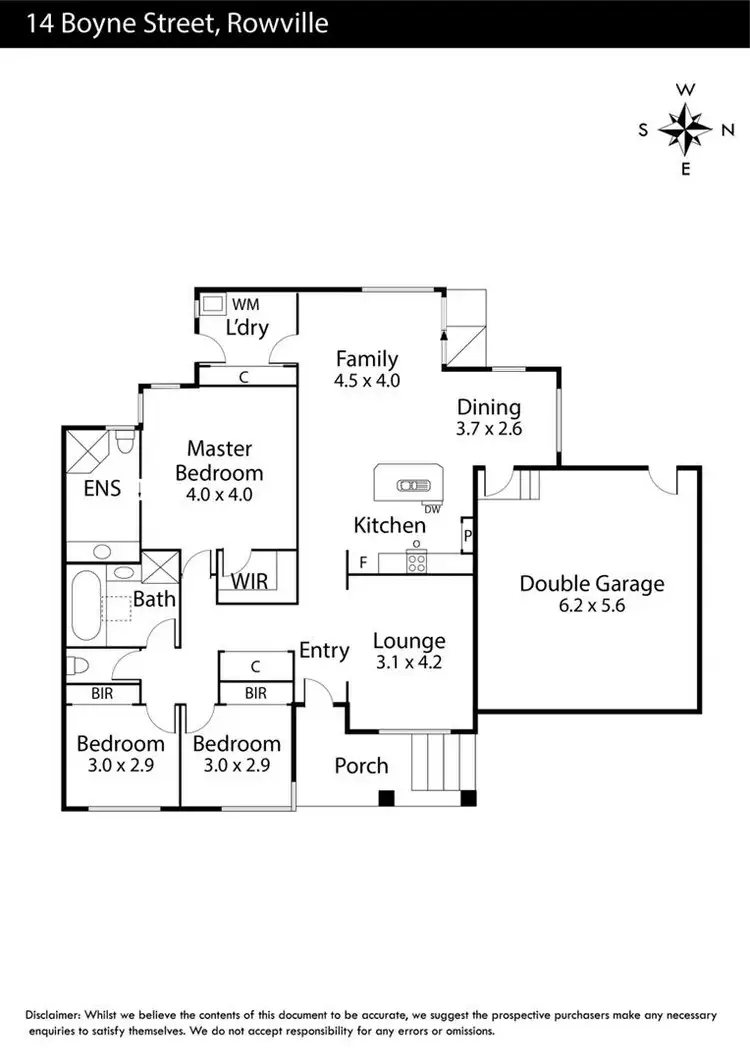 Floorplan of Homely house listing, 14 Boyne Street, Rowville VIC 3178