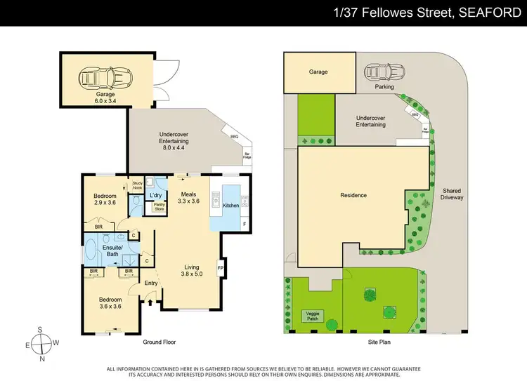Floorplan of Homely unit listing, 1/37 Fellowes Street, Seaford VIC 3198