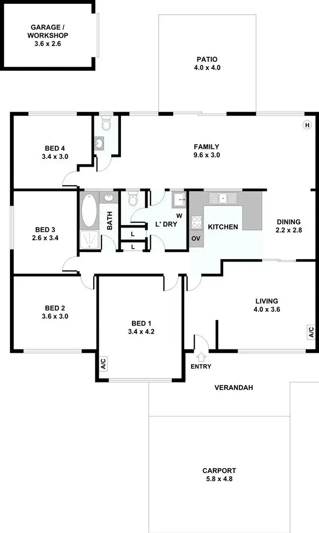 Floorplan of Homely house listing, 41 Emberson road, Morley WA 6062
