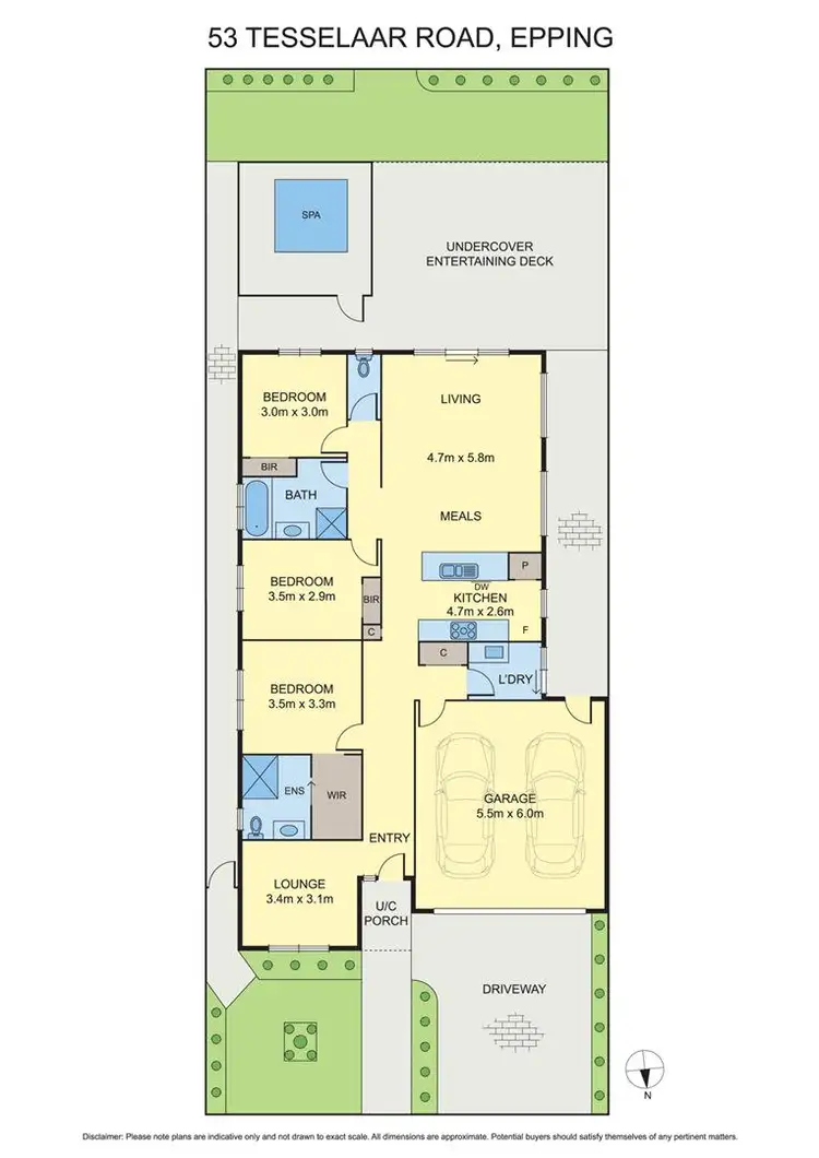 Floorplan of Homely house listing, 53 Tesselaar Rd, Epping VIC 3076
