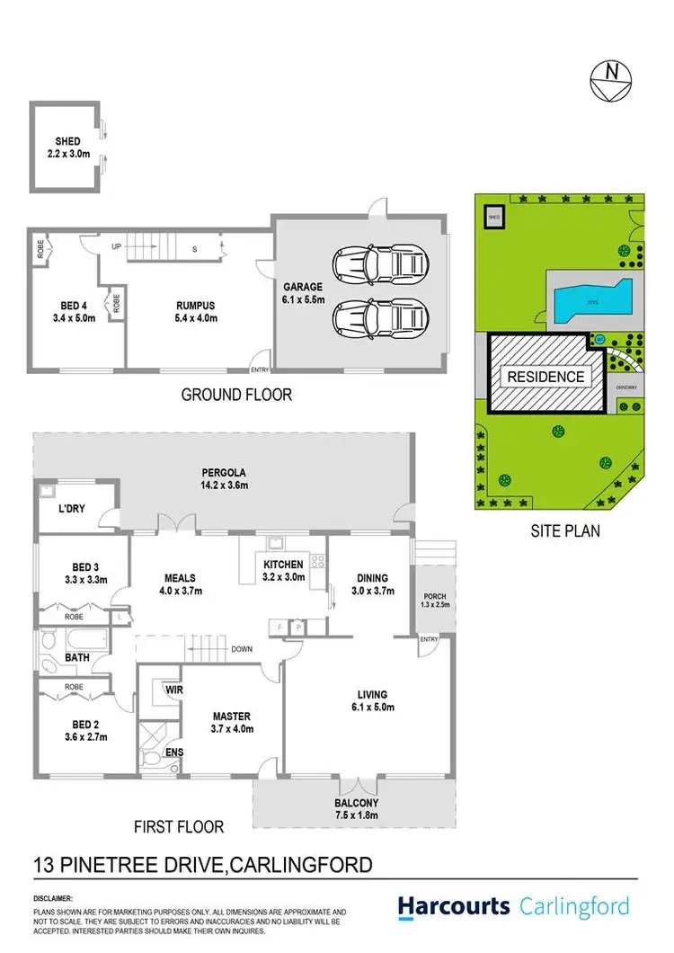 Floorplan of Homely house listing, 13 Pinetree Drive, Carlingford NSW 2118