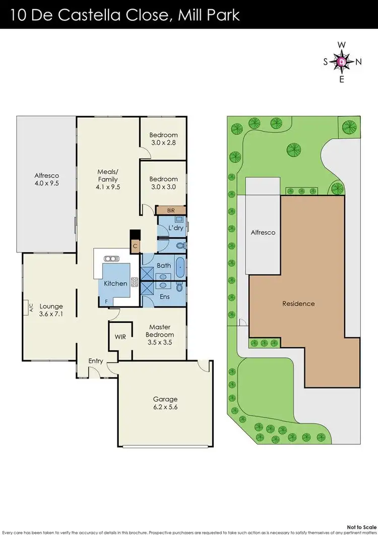 Floorplan of Homely house listing, 10 De Castella Close, Mill Park VIC 3082