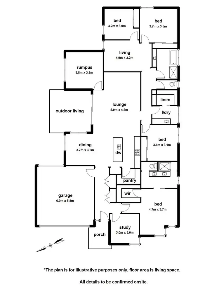Floorplan of Homely house listing, 13 Silverleaf Crescent, Officer VIC 3809