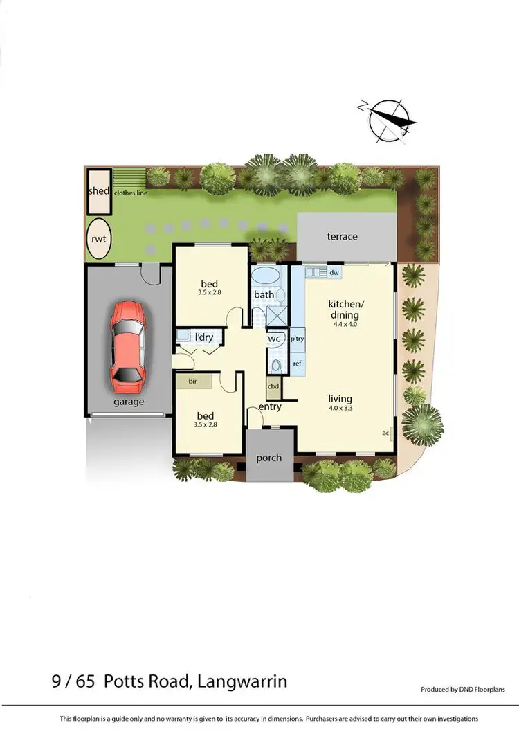 Floorplan of Homely unit listing, 9/65 Potts Road, Langwarrin VIC 3910