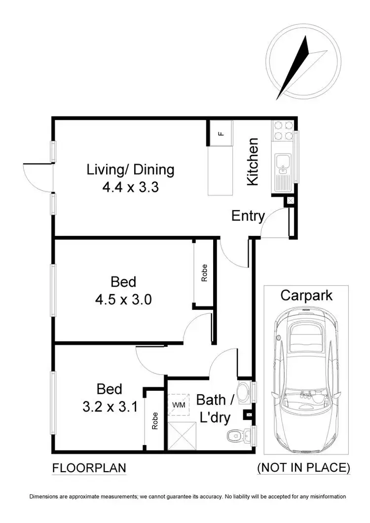 Floorplan of Homely apartment listing, 2/44 Cedric Street, Mordialloc VIC 3195
