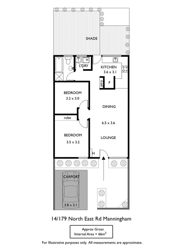 Floorplan of Homely unit listing, 14/179 North East Road, Manningham SA 5086