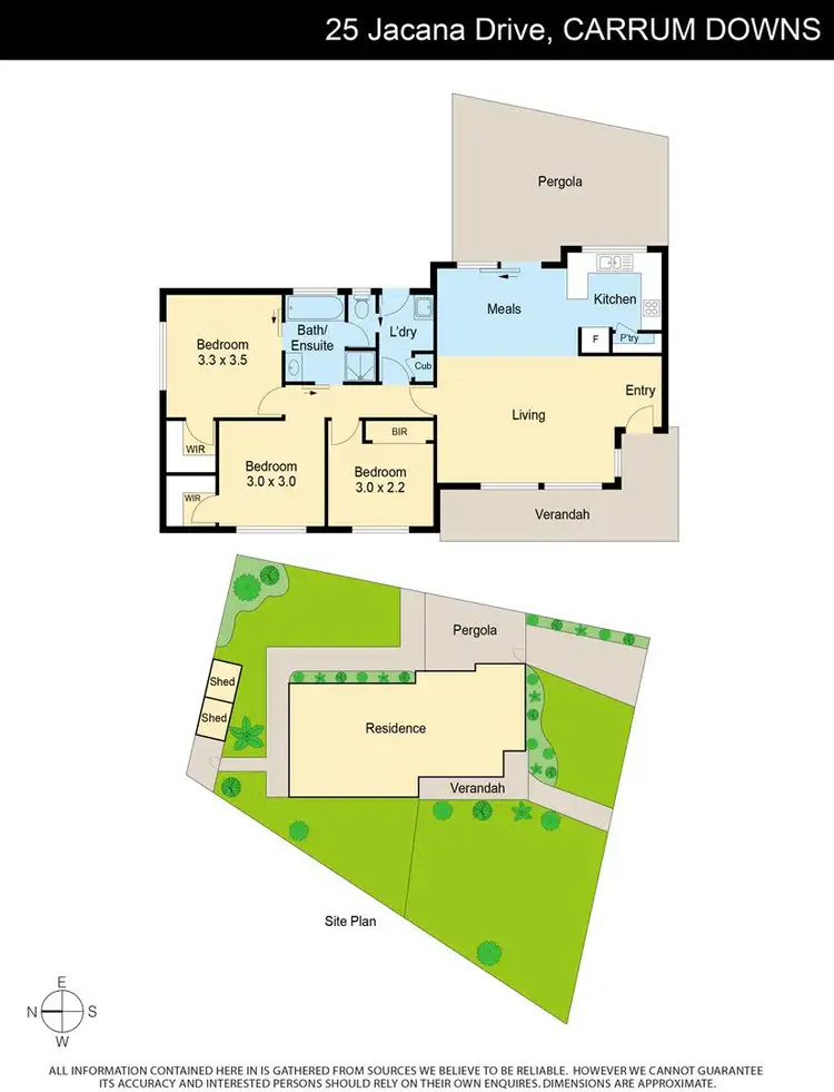 Floorplan of Homely house listing, 25 Jacana Drive, Carrum Downs VIC 3201