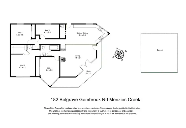 Floorplan of Homely house listing, 182 Belgrave-Gembrook Road, Menzies Creek VIC 3159
