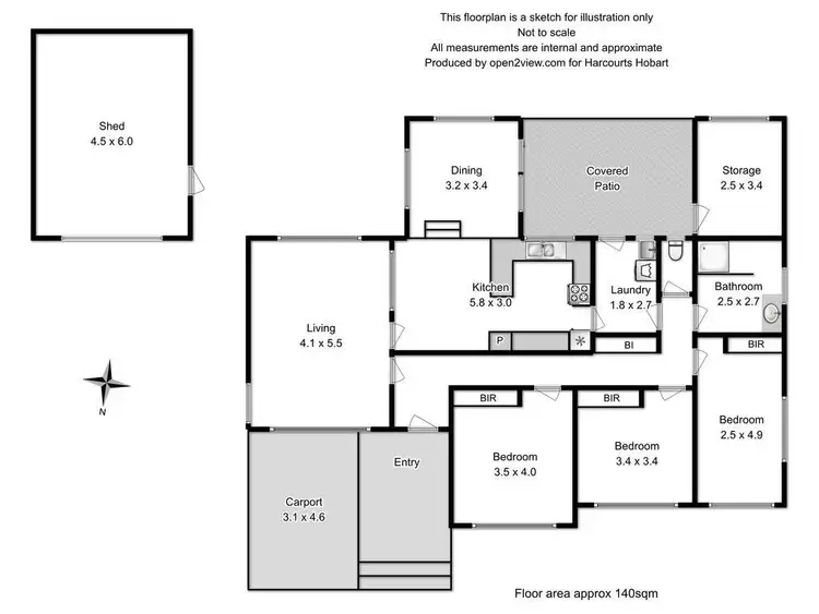 Floorplan of Homely house listing, 7 Casuarina Crescent, Berriedale TAS 7011