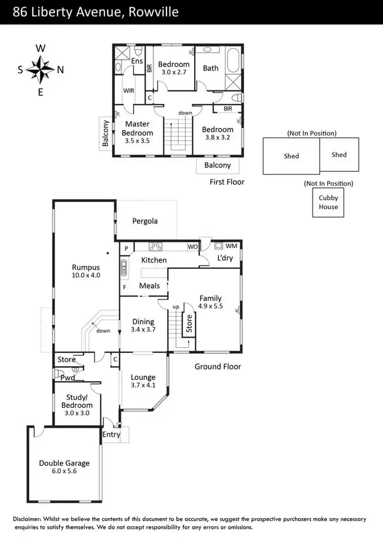 Floorplan of Homely house listing, 86 Liberty Avenue, Rowville VIC 3178