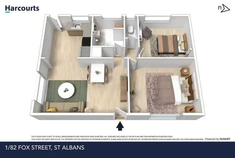 Floorplan of Homely unit listing, 1/82 Fox Street, St Albans VIC 3021
