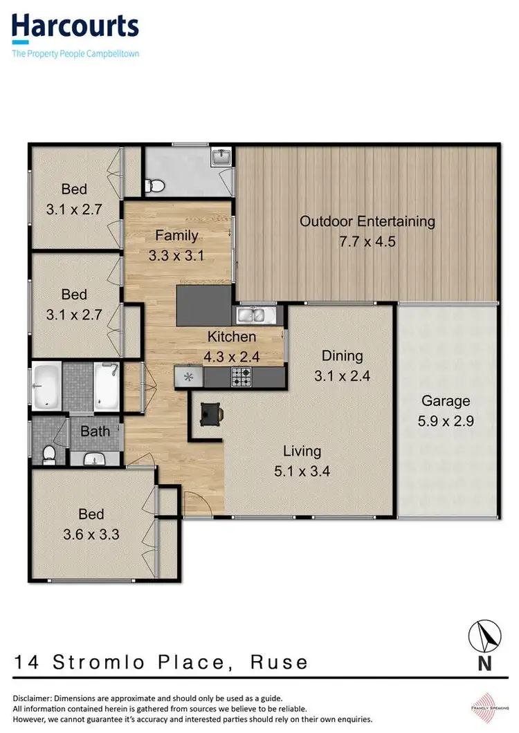 Floorplan of Homely house listing, 14 Stromlo Place, Ruse NSW 2560