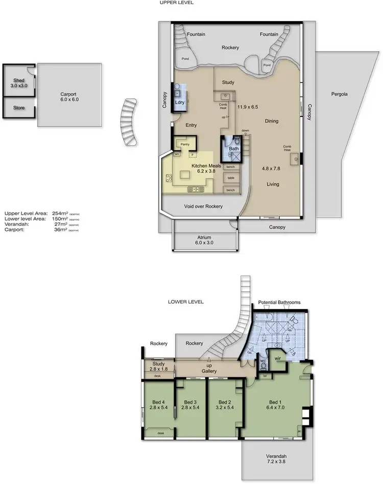 Floorplan of Homely house listing, 121 Knotts Hill Road, Basket Range SA 5138
