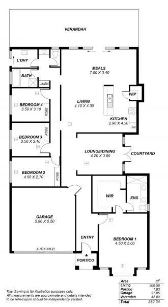 Floorplan of Homely house listing, 22 Justin Avenue, Northfield SA 5085