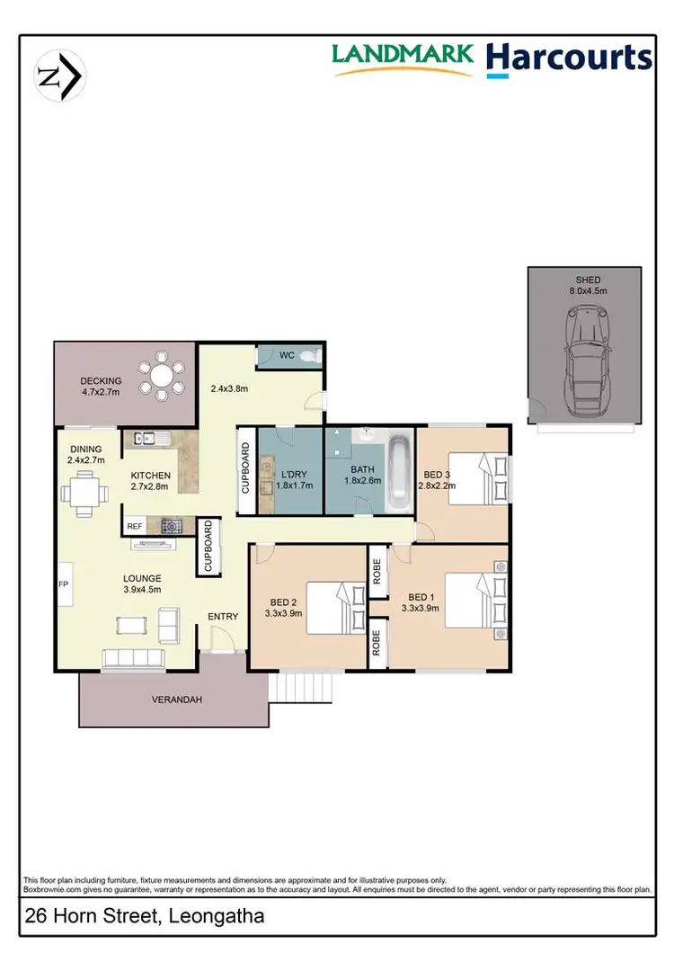 Floorplan of Homely house listing, 26 Horn Street, Leongatha VIC 3953