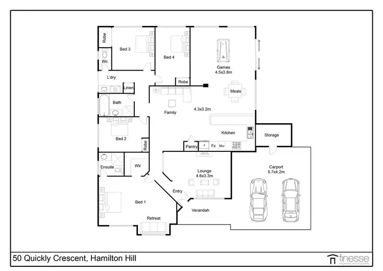 Floorplan of Homely house listing, 50 Quickly Cres, Hamilton Hill WA 6163