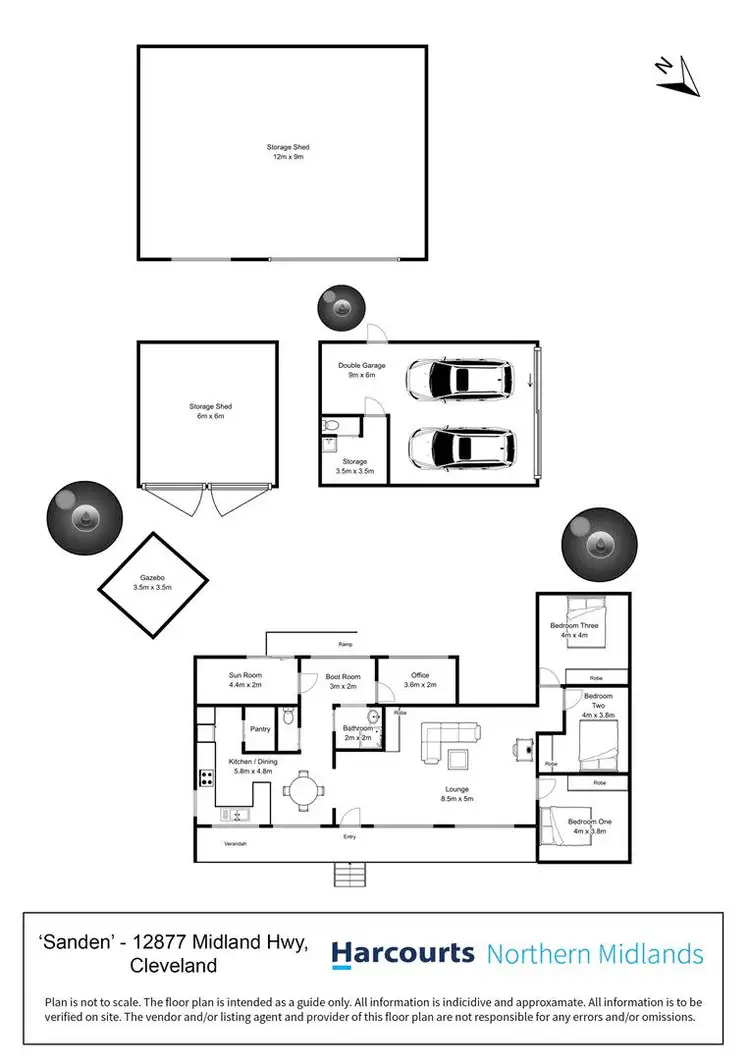 Floorplan of Homely rural property listing, 12877 Midlands Highway, Cleveland TAS 7211