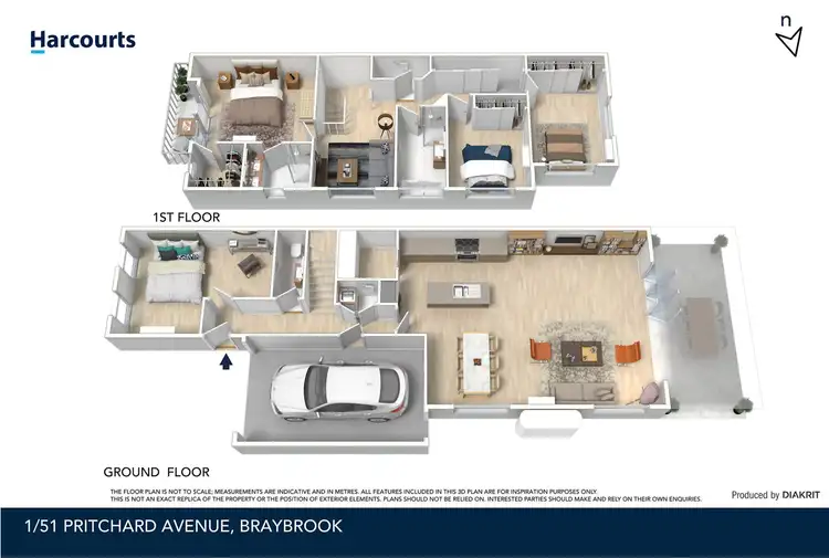 Floorplan of Homely townhouse listing, 1/51 Pritchard Avenue, Braybrook VIC 3019