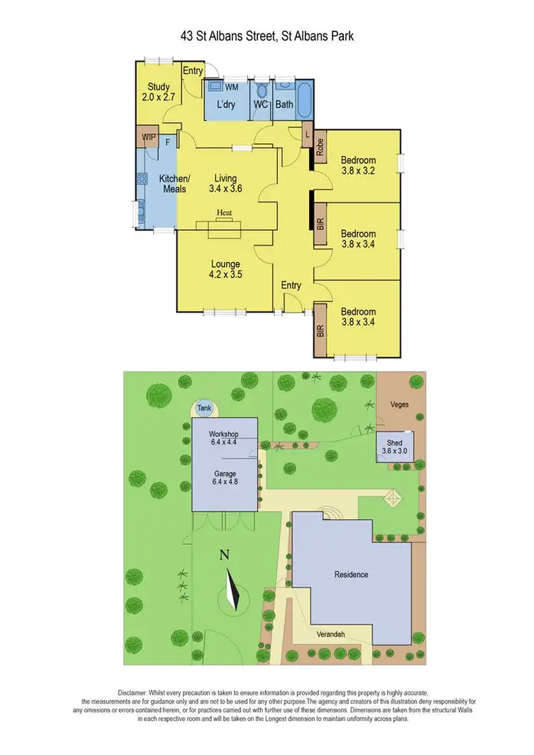 Floorplan of Homely house listing, 43 St Albans Street, St Albans Park VIC 3219