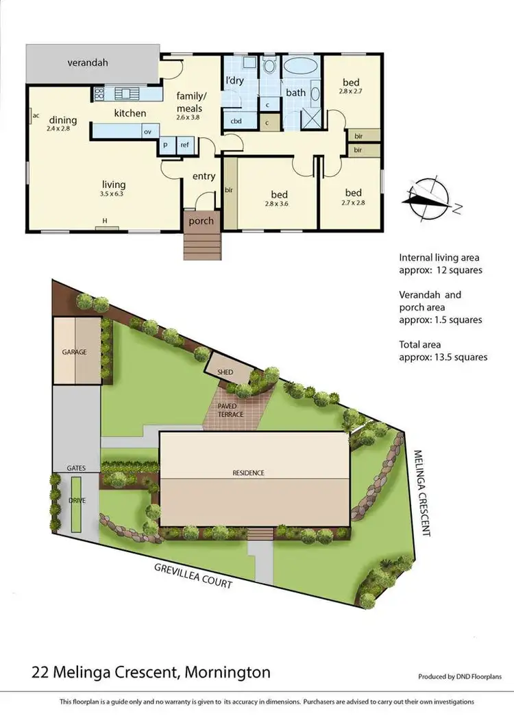 Floorplan of Homely house listing, 22 Melinga Crescent, Mornington VIC 3931