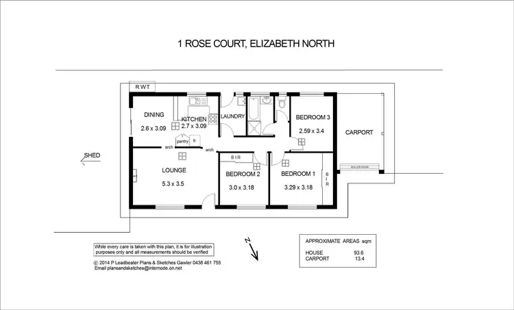 Floorplan of Homely house listing, 1 Rose Court, Elizabeth North SA 5113