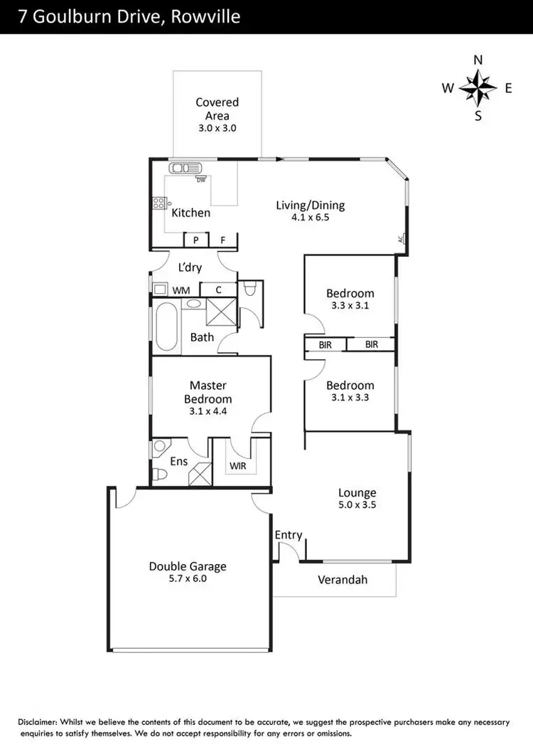 Floorplan of Homely house listing, 7 Goulburn Drive, Rowville VIC 3178