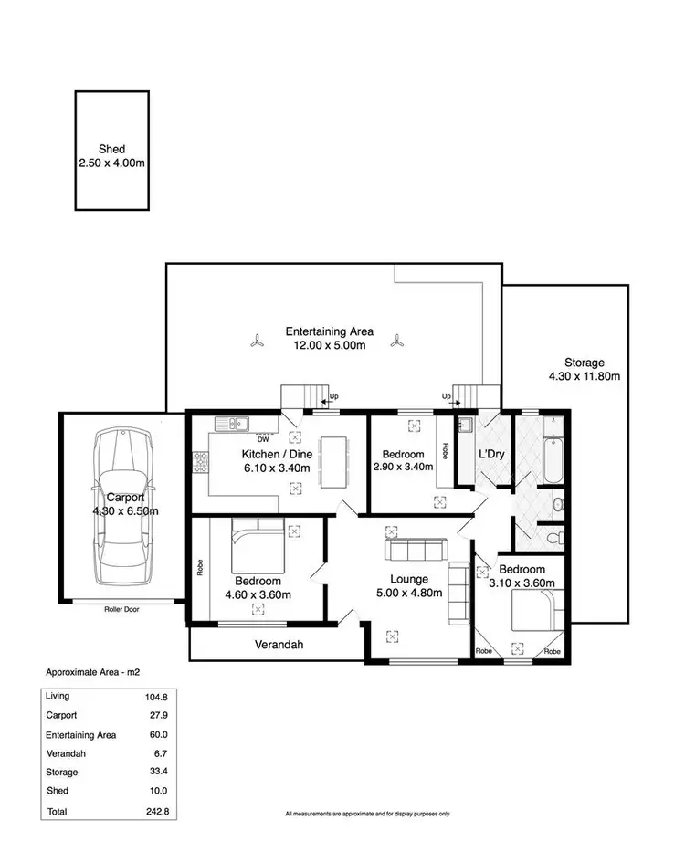 Floorplan of Homely house listing, 10 Lismore Crescent, Huntfield Heights SA 5163