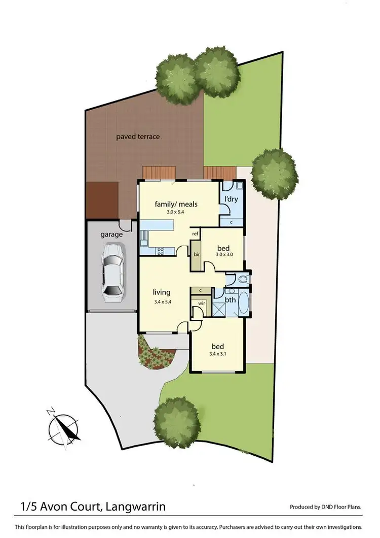 Floorplan of Homely unit listing, 5A Avon Court, Langwarrin VIC 3910